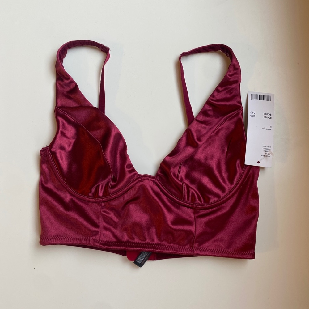 Maroon Cropped Going Out Top